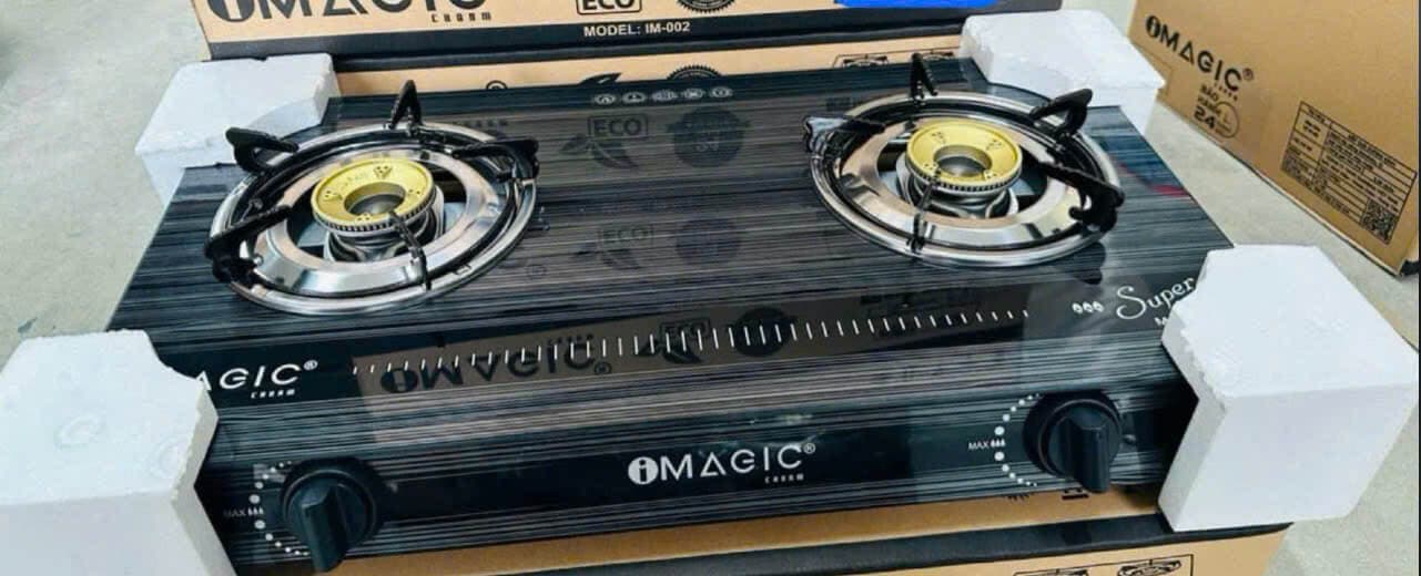 Bếp Gas Dương Mặt Kính Cường Lực – Đánh Lửa Magneto, Tiết Kiệm Gas, Họng Inox 304