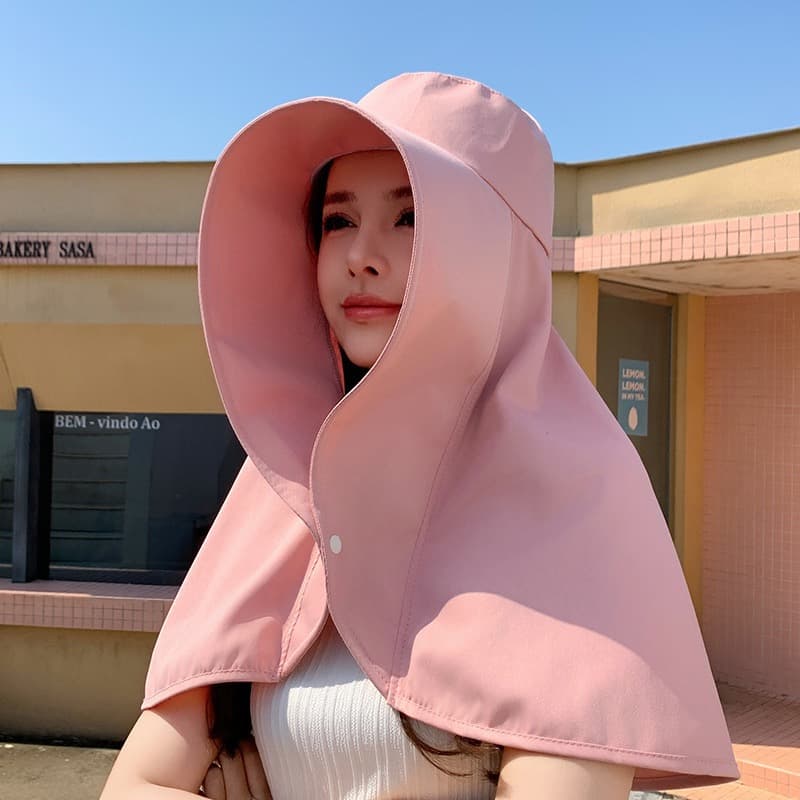 Mũ Vành Rộng To Chùm Vai Nữ – Che Nắng Toàn Diện, Thời Trang Cho Các Chị Đẹp Chống tia UV hiệu quả