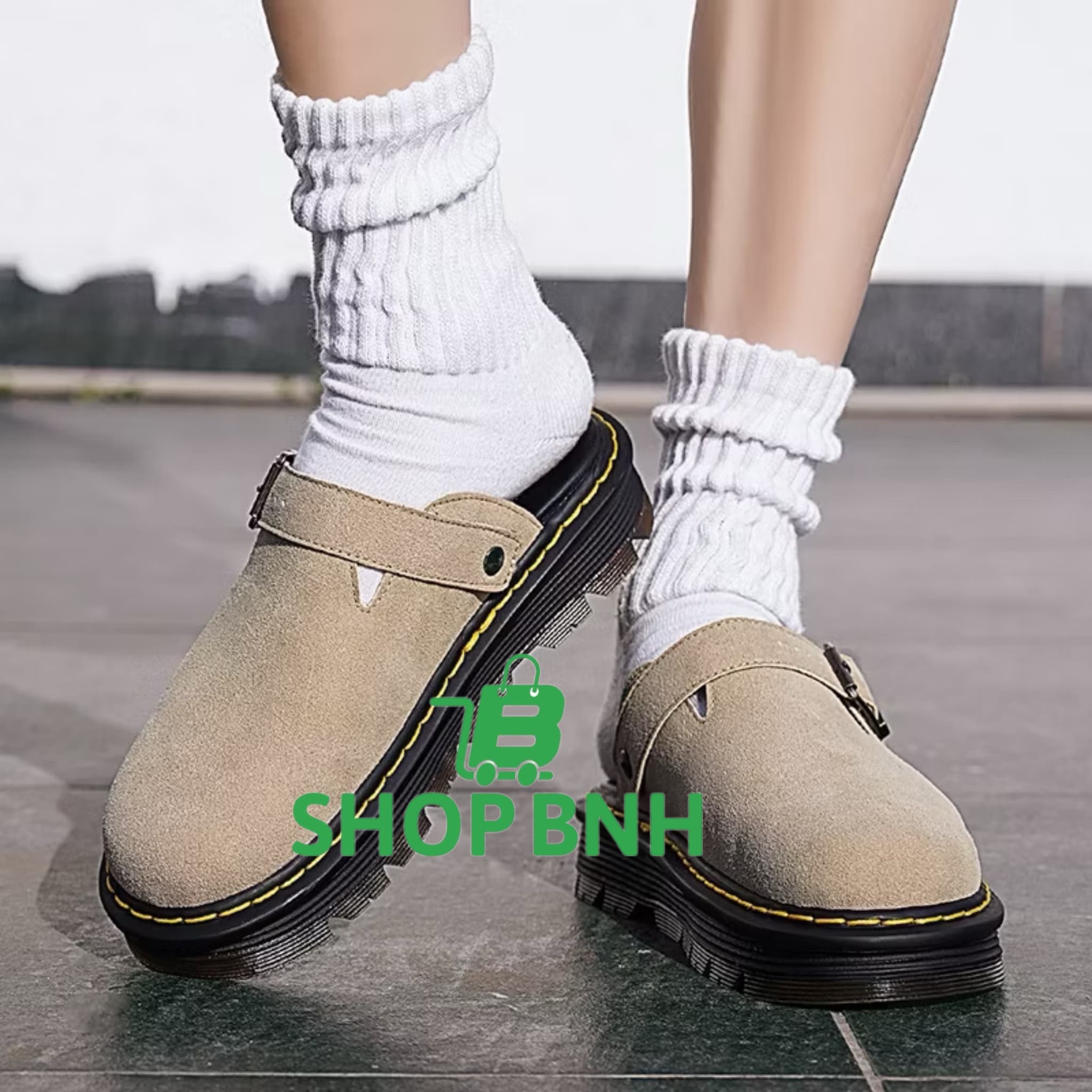 Dép Sục Boston Đế cao su Da Bò Unisex – Êm Ái, Sang Trọng, Đi Cực Thoải Mái | ShopBNH