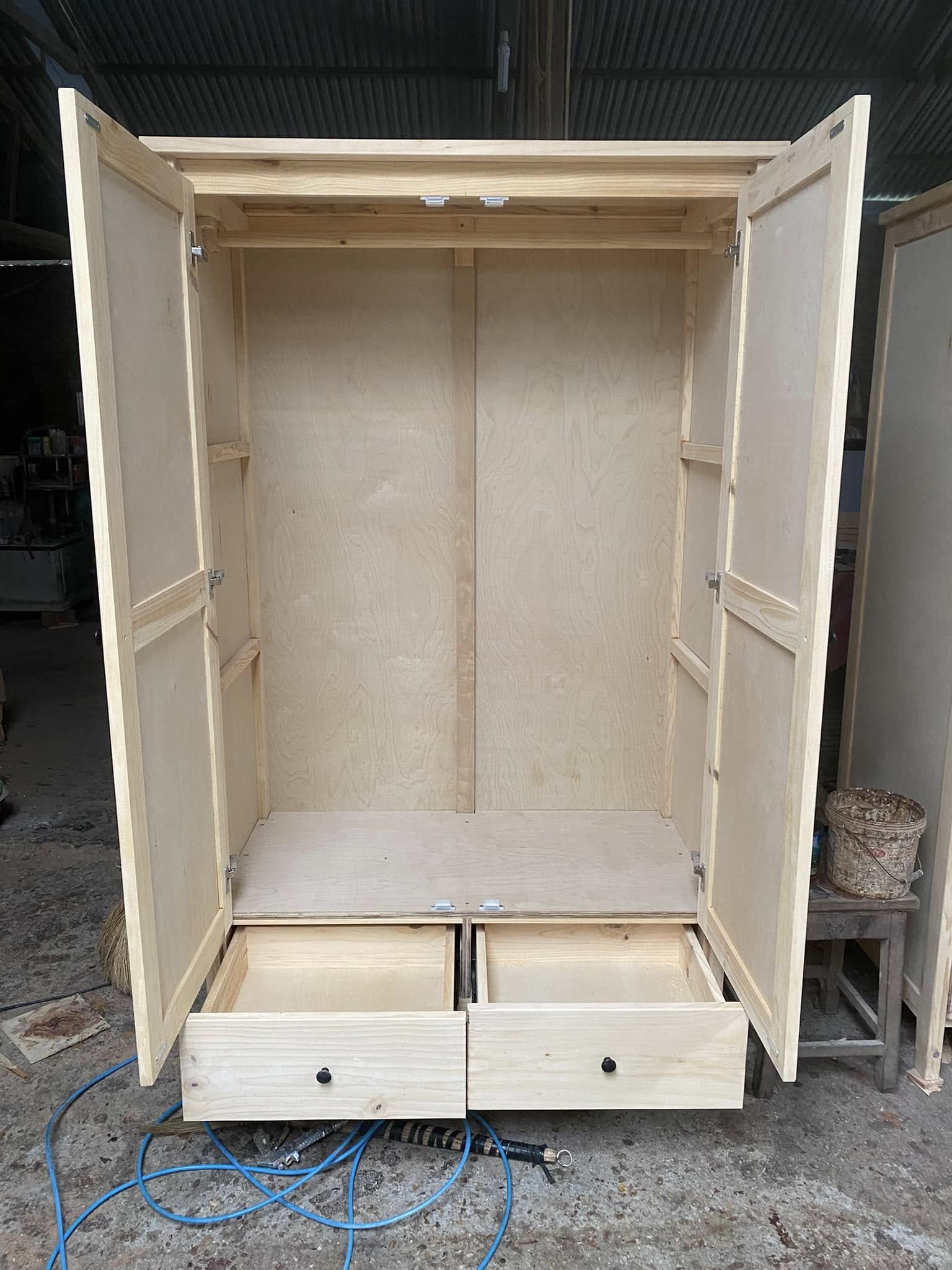 Tủ áo 2 cánh 1,2m x 1,97m x 0,6m – không gian lưu trữ rộng rãi