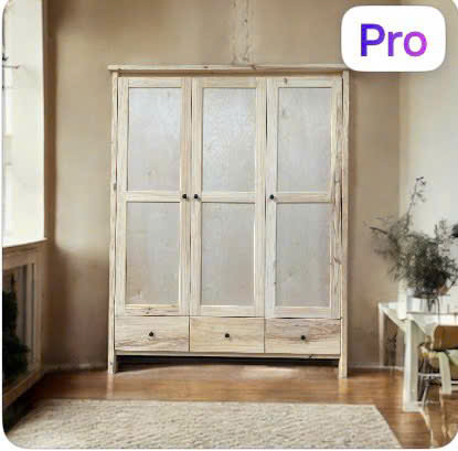 Tủ áo 3 cánh: 1,55m x 1,97m x 0,6m không gian lưu trữ rộng rãi