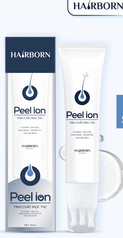 Lăn Mọc Tóc Chính Hãng Hairborn Tuýp 60ml, Tinh Chất Mọc Tóc, chắc khỏe, giảm gãy rụng