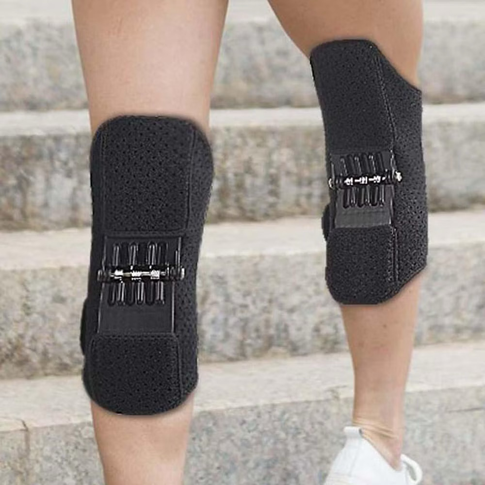 bảo vệ đầu gối xương bánh chè leo núi ngồi xổm cố định khớp lò xo đệm đầu gối thể Thao 2 chiếc