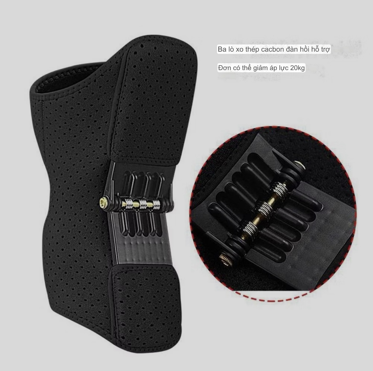 bảo vệ đầu gối xương bánh chè leo núi ngồi xổm cố định khớp lò xo đệm đầu gối thể Thao 2 chiếc