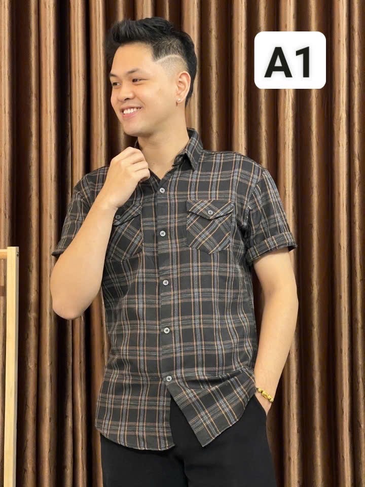Áo sơ mi nam caro sang trọng lịch lãm bền bỉ thoáng mát