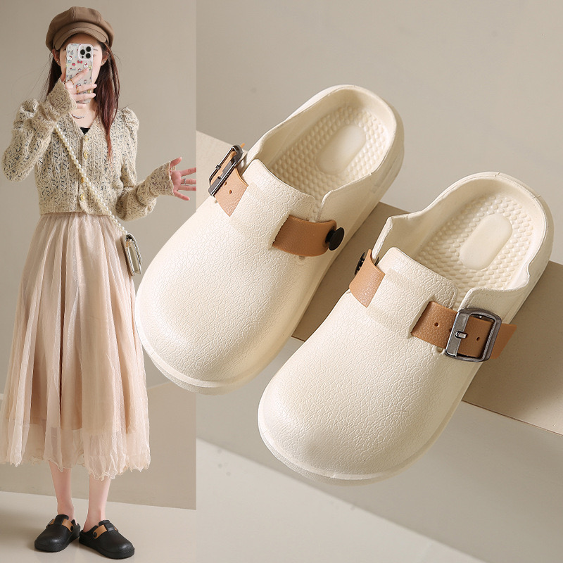 Dép sục sandal nữ kín mũi chân bảo vệ đầu ngón chân