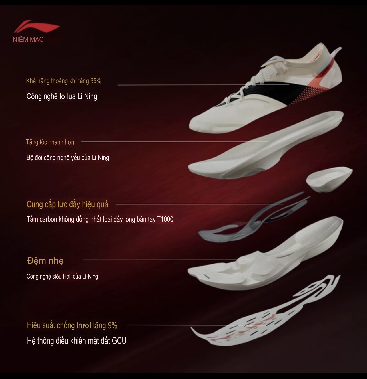 Giày Chạy Bộ Marathon Li-Ning Feideian 4 Challenge Full Carbon  cam