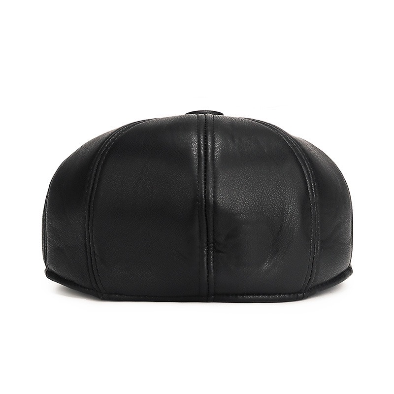 Mũ nồi cho ông, cho bố, Mũ beret trung niên chất DA 2 lớp cao cấp có che tai