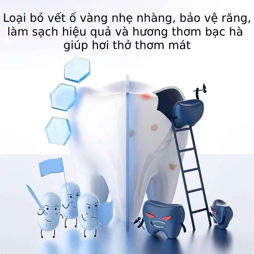 Kem đánh răng Nhân sâm Bạc Hà trắng răng thơm miệng làm sạch hiệu quả tuýp 100g MANA COMBO 10 CHIẾC