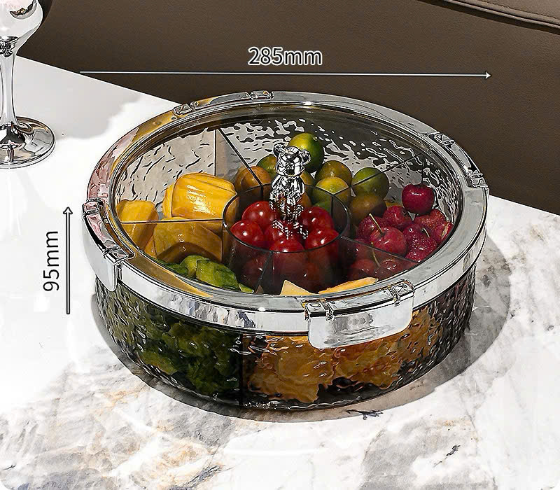 Khay mứt Tết tròn sang trọng đón năm mới