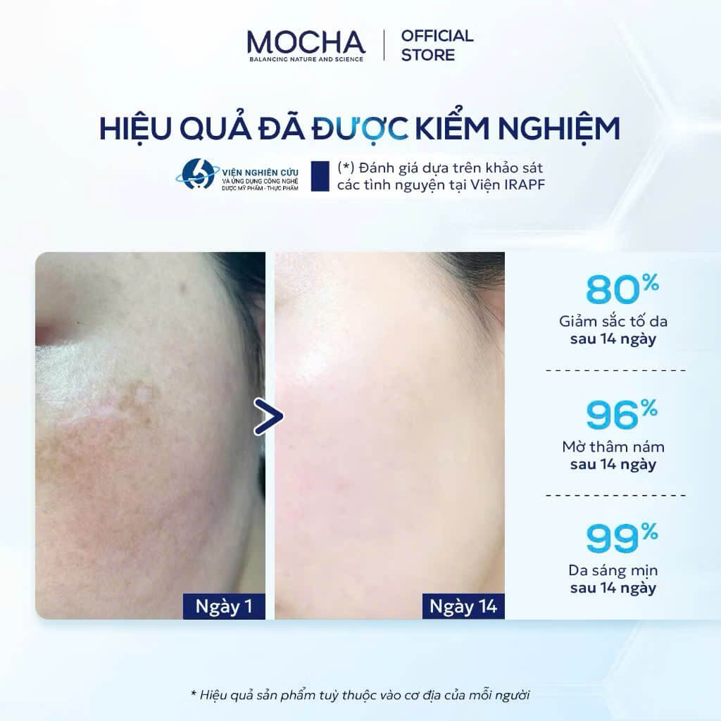 Kem Giảm Sạm Nám Chuyên Sâu Mocha Smart Brightening Cream 30gr Tặng 1 Sữa Rửa Mặt 25ml