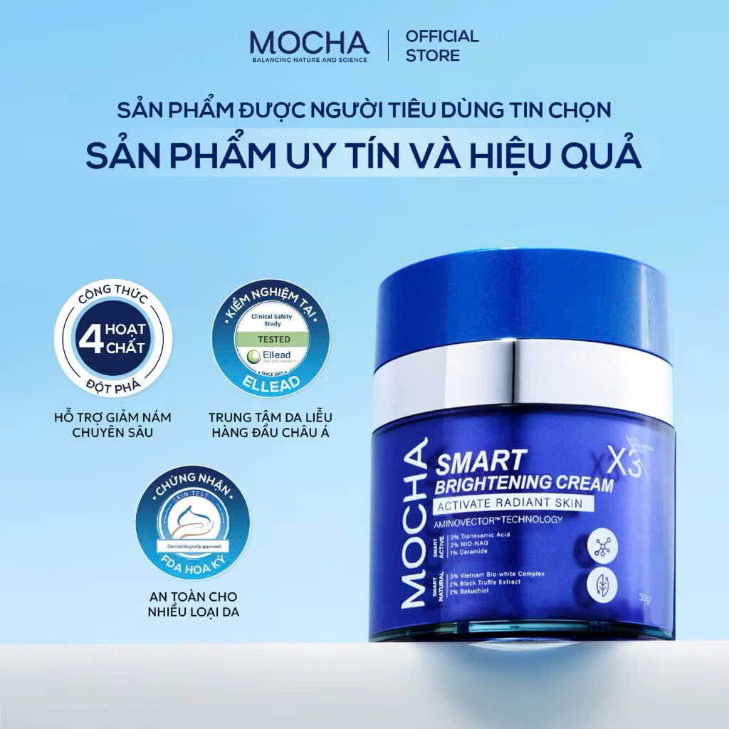 KEM GIẢM SẠM NÁM CHUYÊN SÂU MOCHA SMART BRIGHTENING CREAM