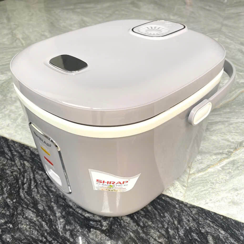 Nồi cơm điện Shap 1.8L thiết kế sang trọng lòng nồi dày dặn chống dính có vỉ hấp công suất 900w shop