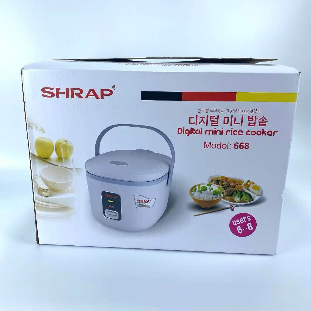 Nồi cơm điện Shap 1.8L thiết kế sang trọng lòng nồi dày dặn chống dính có vỉ hấp công suất 900w shop