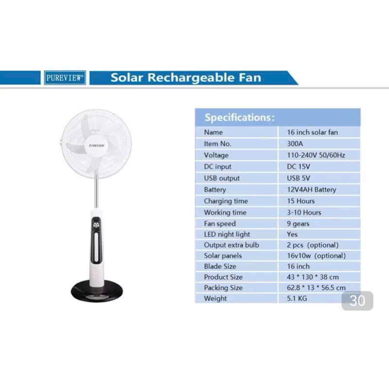 Quạt Năng Lượng Mặt Trời tích điện sạc năng lượng mặt trời sạc điện lưới quạt để bàn tích hợp cổng s