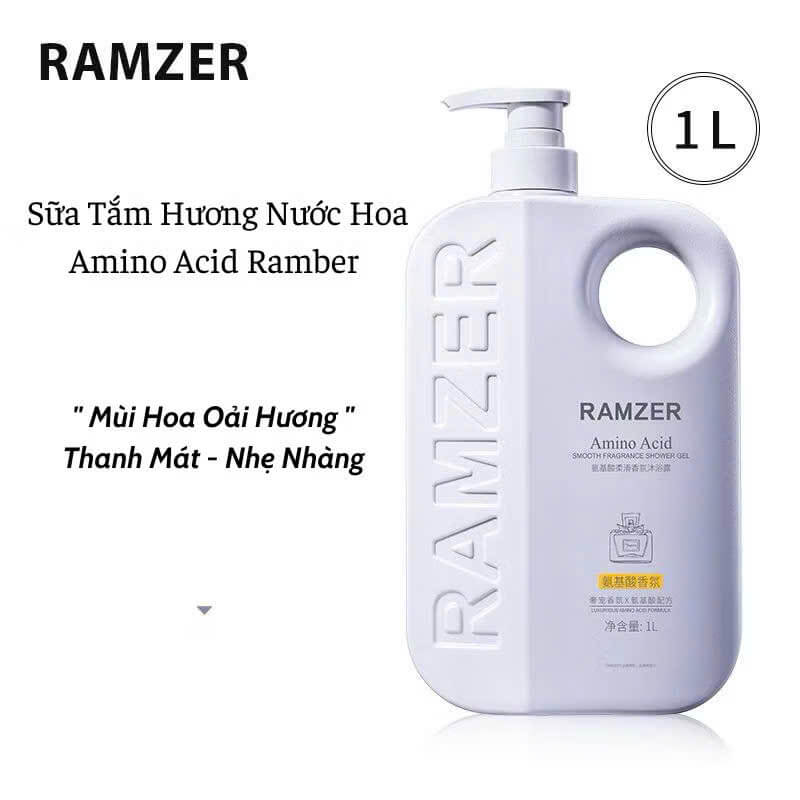 Sữa tắm nước hoa RAMZER  dưỡng ẩm thơm lâu và sạch da hiệu quả cao cấp combo 1 bộ