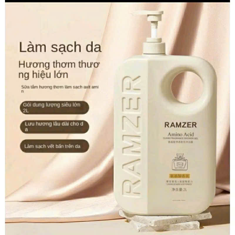 Sữa tắm nước hoa RAMZER  dưỡng ẩm thơm lâu và sạch da hiệu quả cao cấp combo 1 bộ