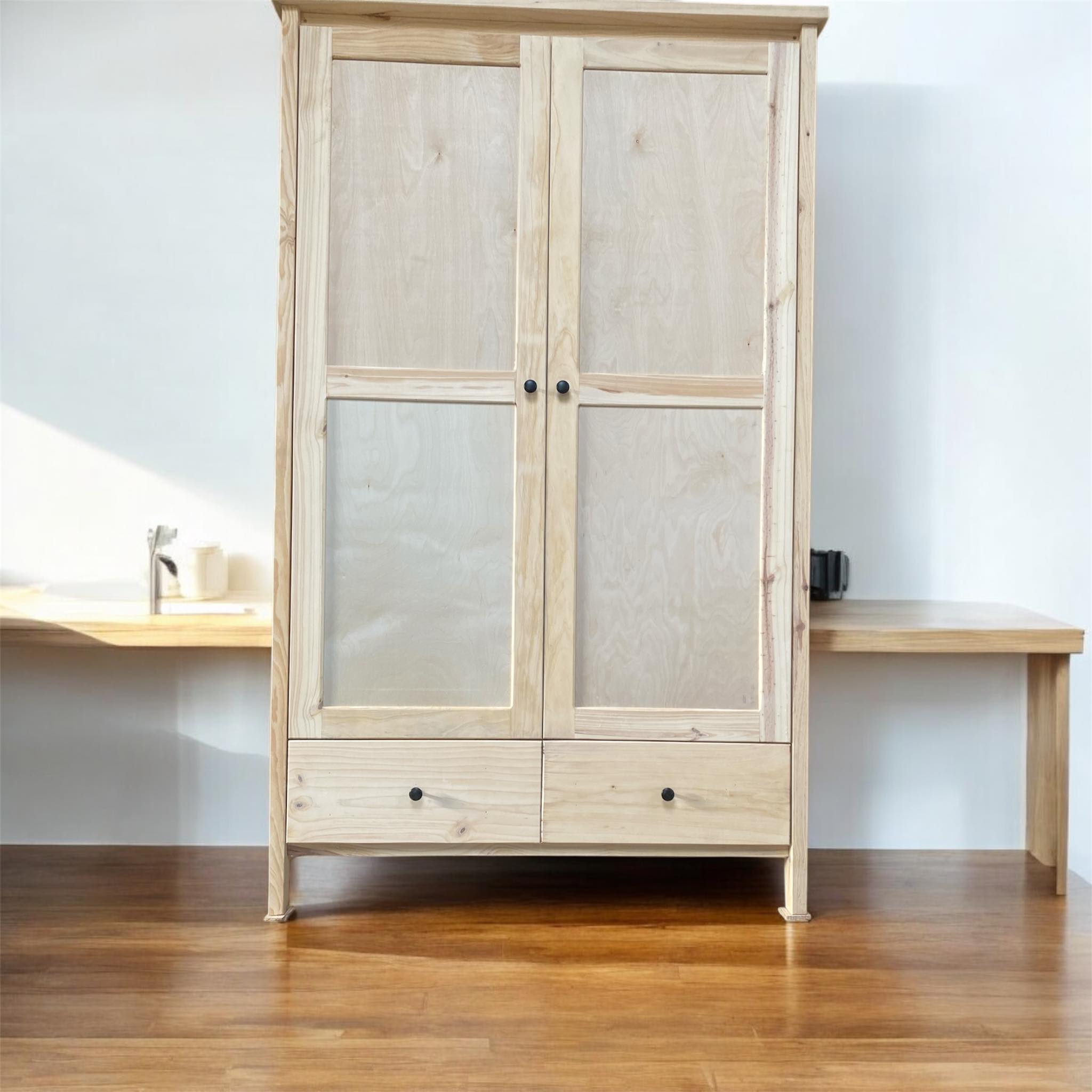 Tủ áo 2 cánh 1,2m x 1,97m x 0,6m – không gian lưu trữ rộng rãi